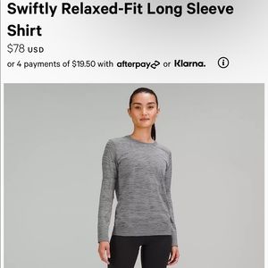Lululemon relaxed fit swiftly
